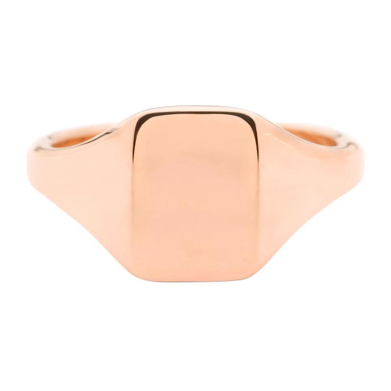 Rectangle Signet Ring in 10K Rose Gold – Image 1 of 3