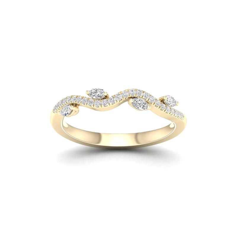 Diamond Vine Anniversary Band in 14K Yellow Gold &#40;1/4 ct. tw.&#41; – Image 1 of 5
