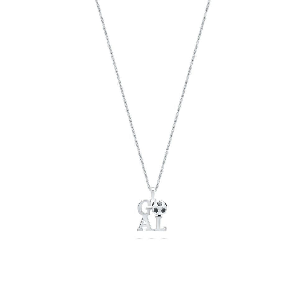 Soccer "Goal" Pendant Necklace in Sterling Silver – Image 1 of 4