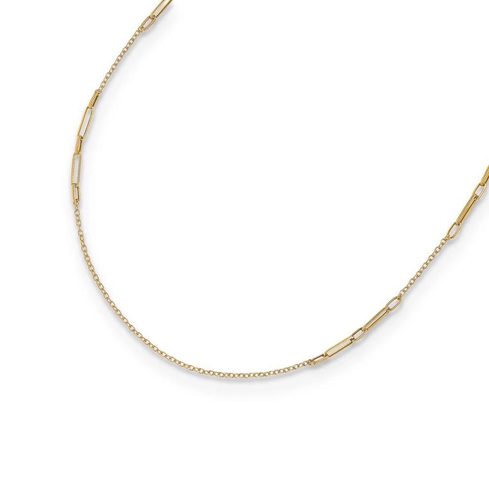 Cable &amp; Link Chain in 14K Yellow Gold, 3.5mm, 28" – Image 4 of 4
