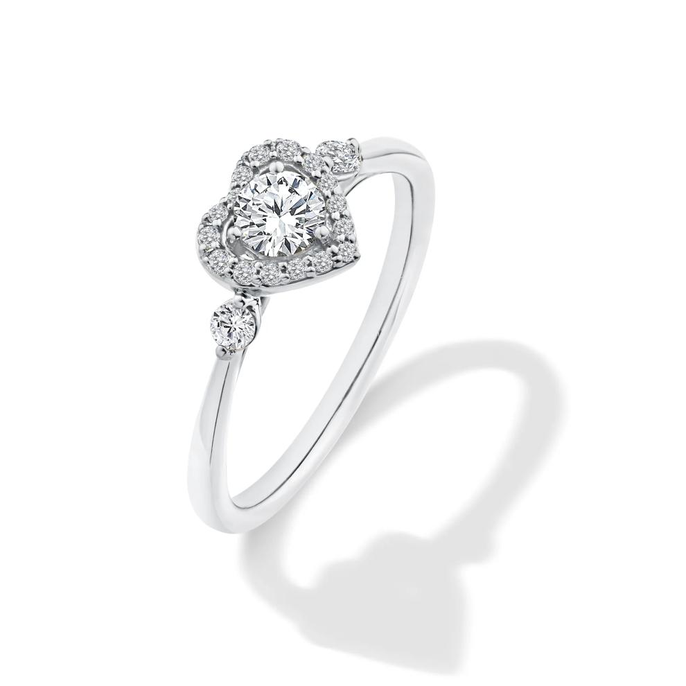Lab Grown Diamond Heart Halo Promise Ring in 10K White Gold (1/2 ct. tw.) – Image 4 of 4