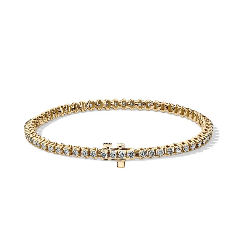 3 ct. tw. Diamond Tennis Bracelet in 10K Yellow Gold – Image 2 of 3