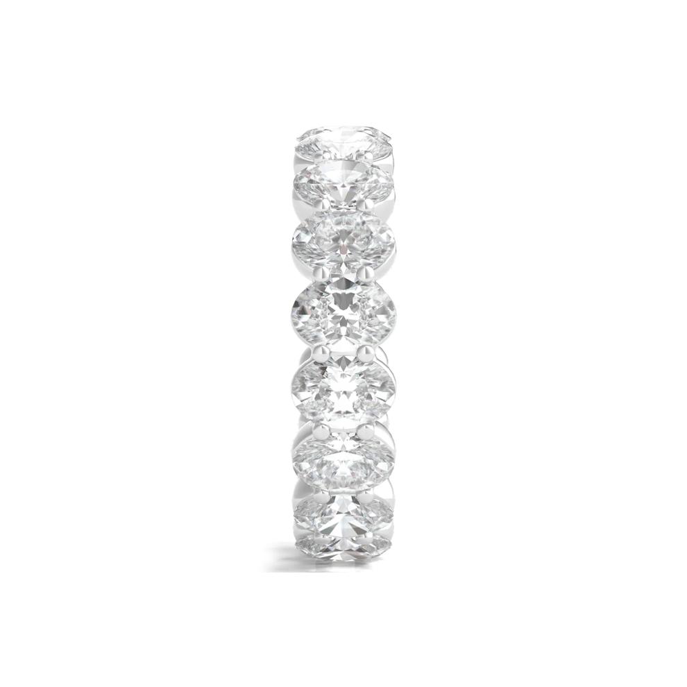 Lab Grown Oval Diamond Eternity Band in 14K White Gold (6 ct. tw.) – Image 3 of 3