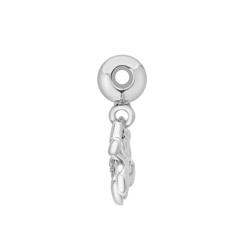Diamond Accent Spider Bead Charm in Sterling Silver – Image 2 of 3