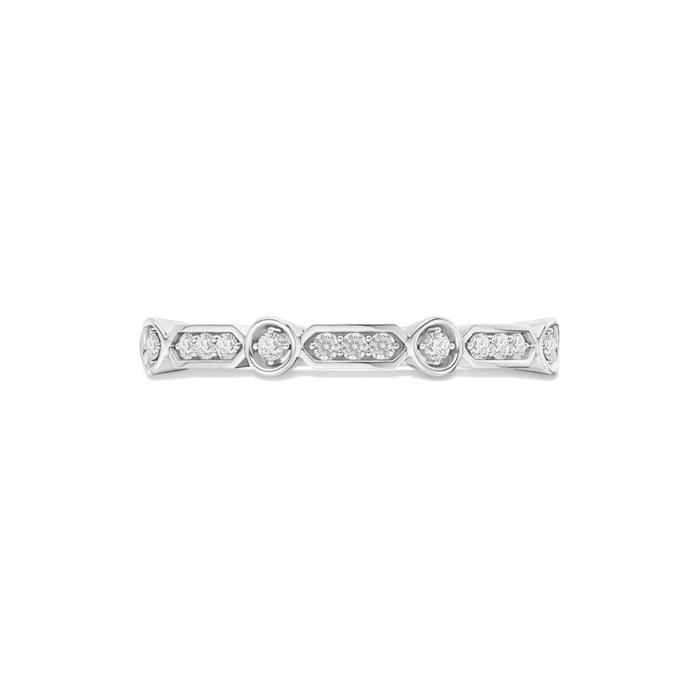 Diamond Stack Band in 10K White Gold (1/10 ct. tw.) – Image 1 of 4