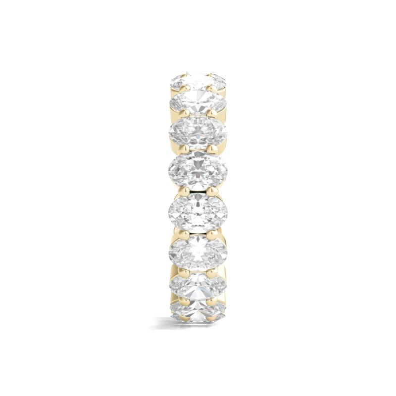 Lab Grown Oval Diamond Eternity Band in 14K Yellow Gold (5 ct. tw.) – Image 3 of 3