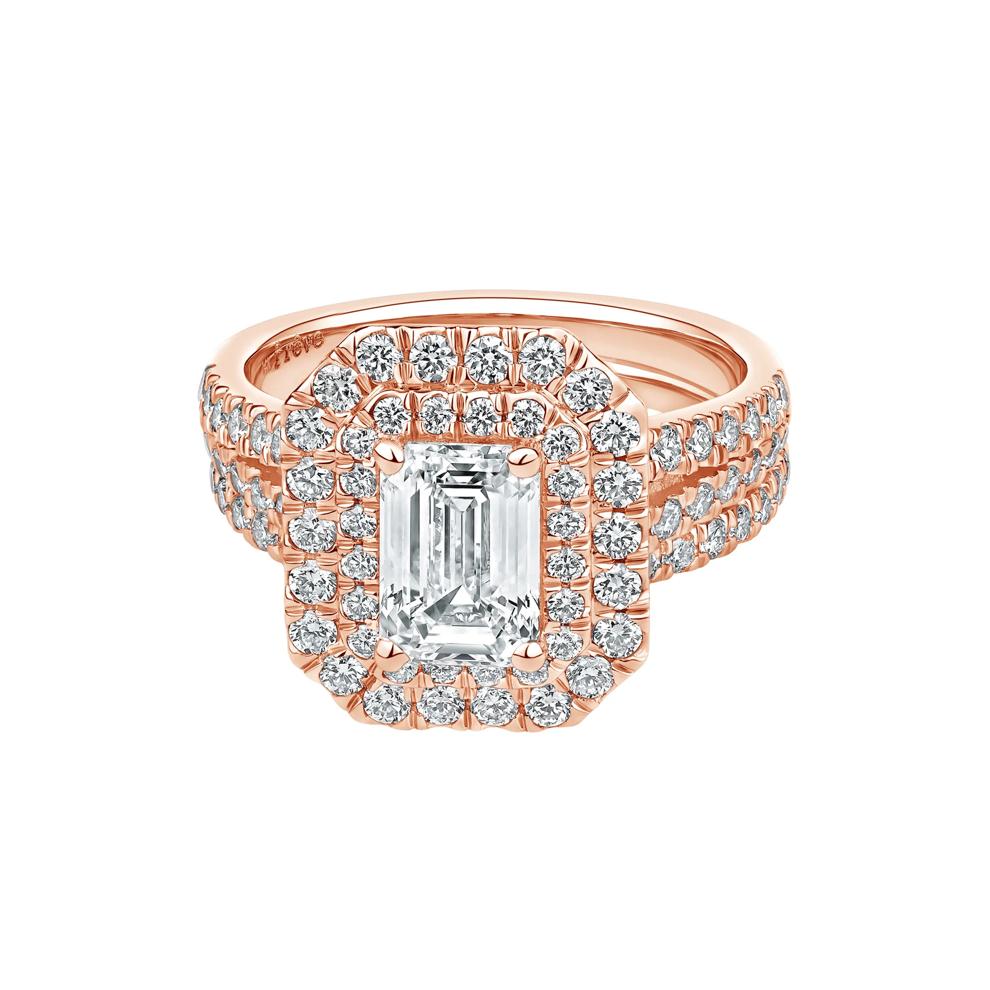 Samantha Lab Grown Diamond Engagement Set in 14K Rose Gold (3 ct. tw.) – Image 4 of 4