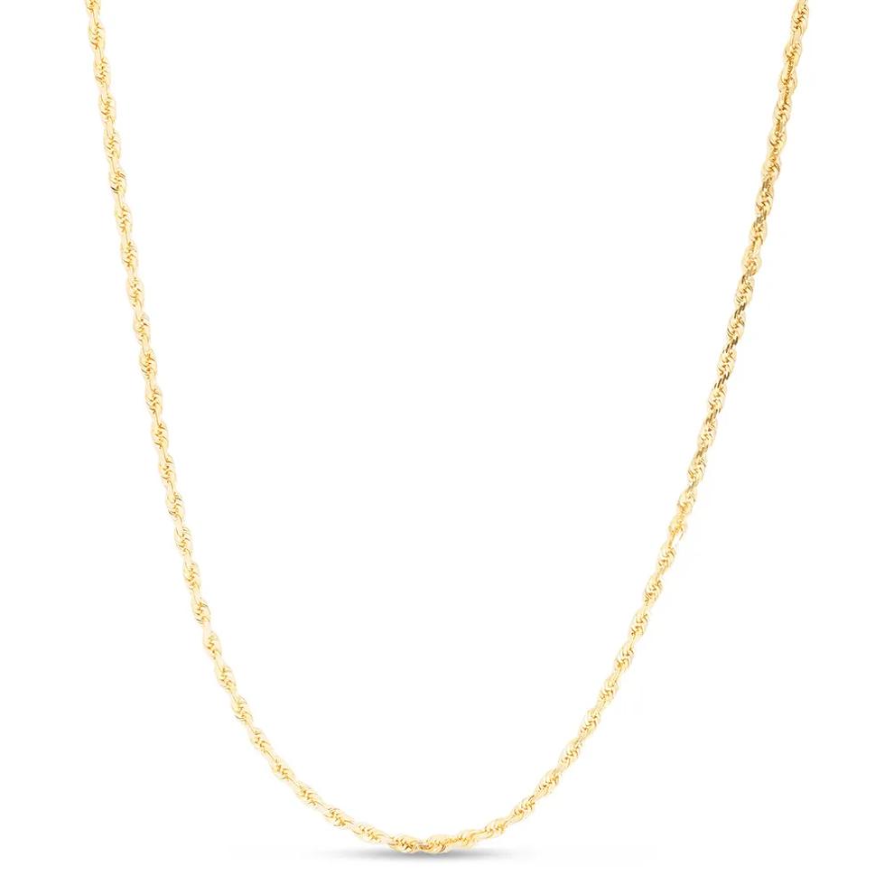 Rope Chain Necklace in 14K Yellow Gold, 1.5mm, 20&rdquo; – Image 1 of 3