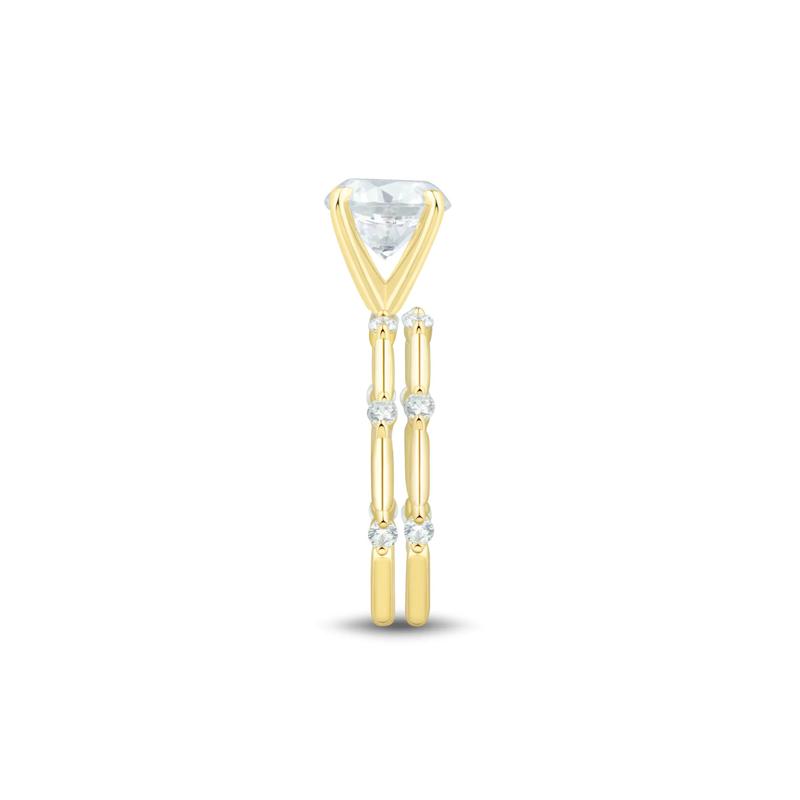 Lab Grown Diamond Semi-Mount Bridal Set in 14K Yellow Gold &#40;1/3 ct. tw.&#41; – Image 3 of 9