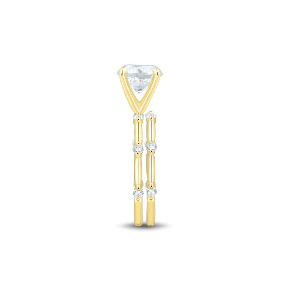 Lab Grown Diamond Semi-Mount Bridal Set in 14K Yellow Gold (1/3 ct. tw.) – Image 3 of 9