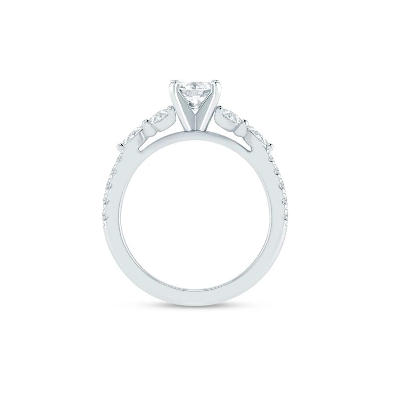 Diamond Semi-Mount Engagement Ring in 14K White Gold &#40;1/3 ct. tw.&#41; &#40;Setting Only&#41; – Image 3 of 6