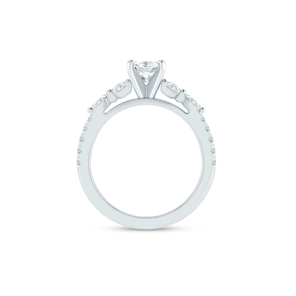 Diamond Semi-Mount Engagement Ring in 14K White Gold (1/3 ct. tw.) (Setting Only) – Image 3 of 6