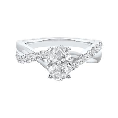 Diamond Oval Halo Engagement Ring