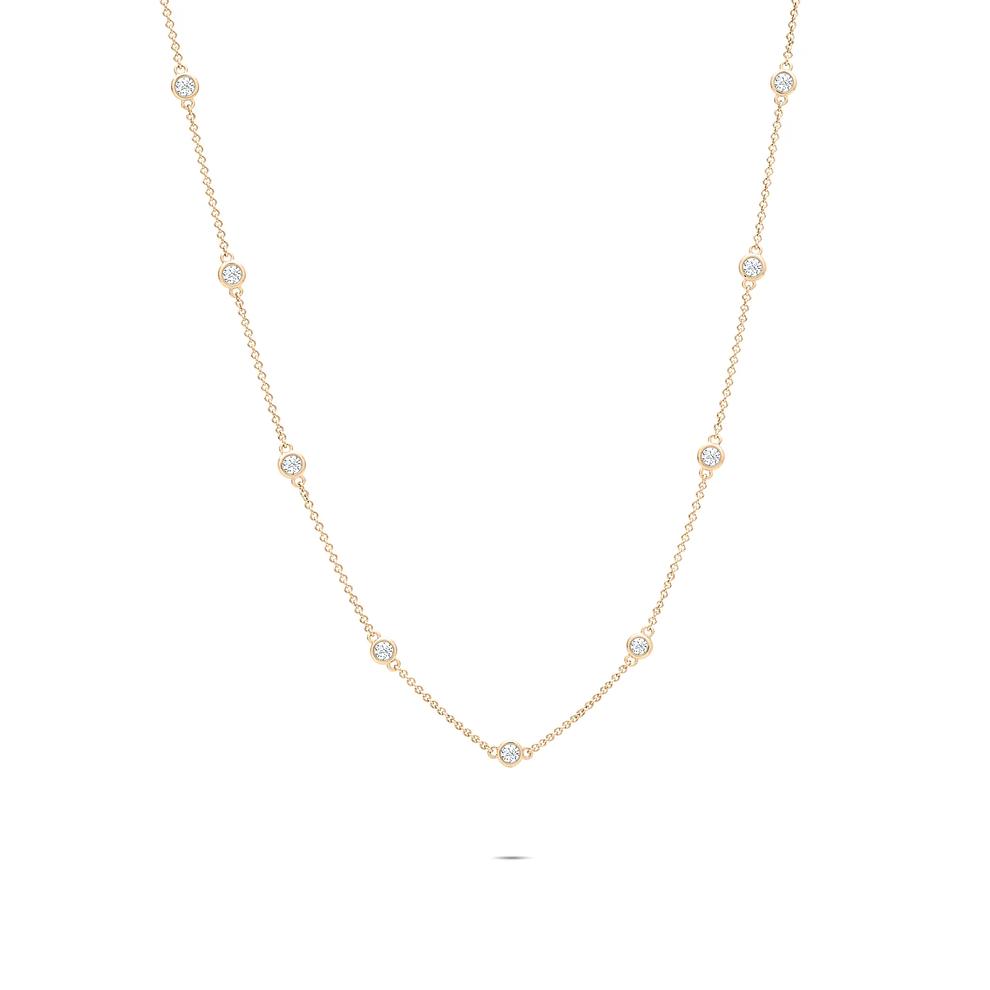 Diamond Long Station Necklace in 10K Yellow Gold, 24" (1 ct. tw.) – Image 1 of 4