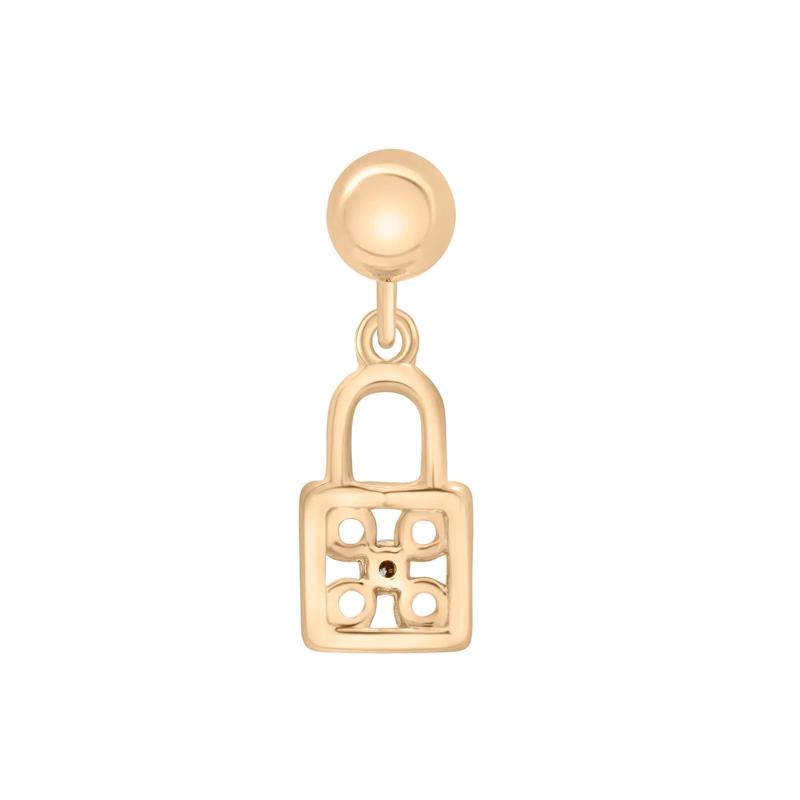Diamond Accent Padlock Bead Charm in Vermeil – Image 3 of 3