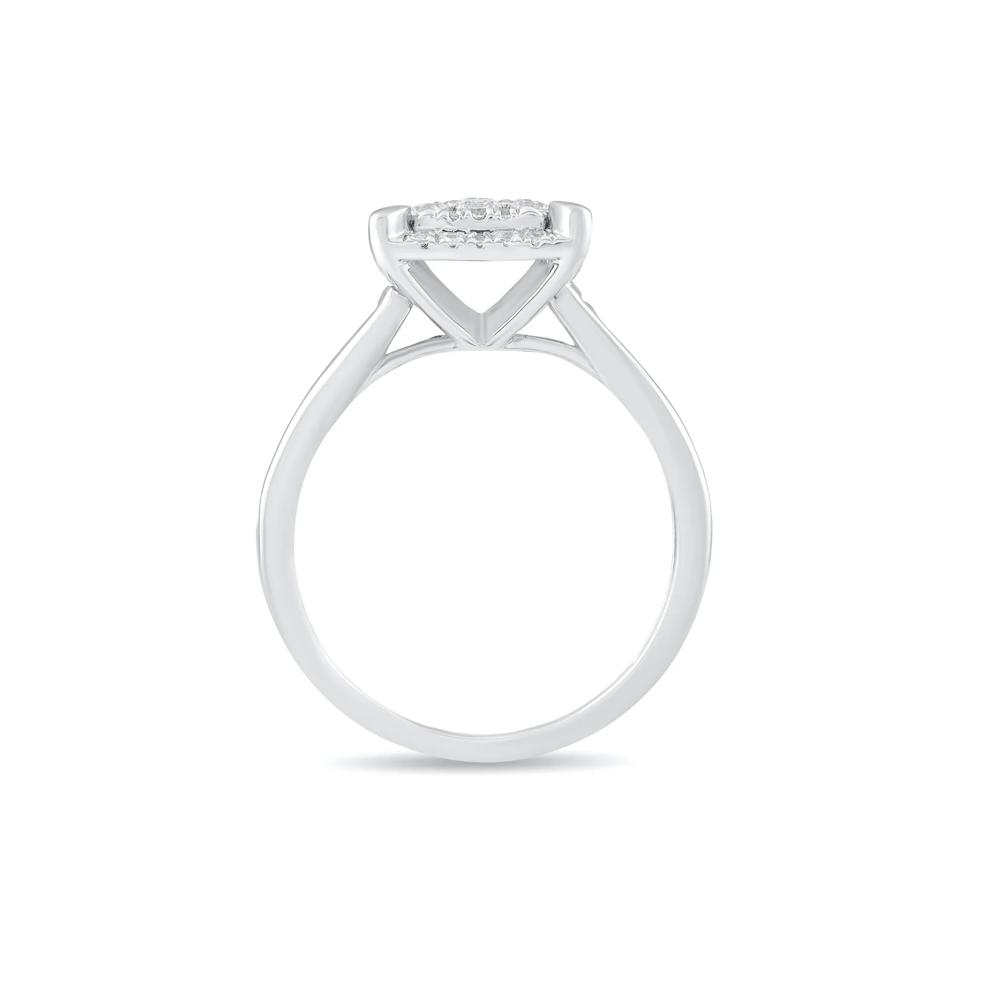 Diamond Square Composite Ring in 10K White Gold (1 ct. tw.) – Image 2 of 4