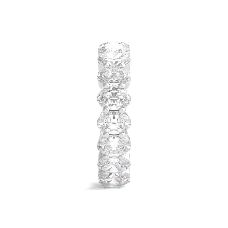 Lab Grown Oval Diamond Eternity Band in 14K White Gold &#40;5 ct. tw.&#41; – Image 3 of 3