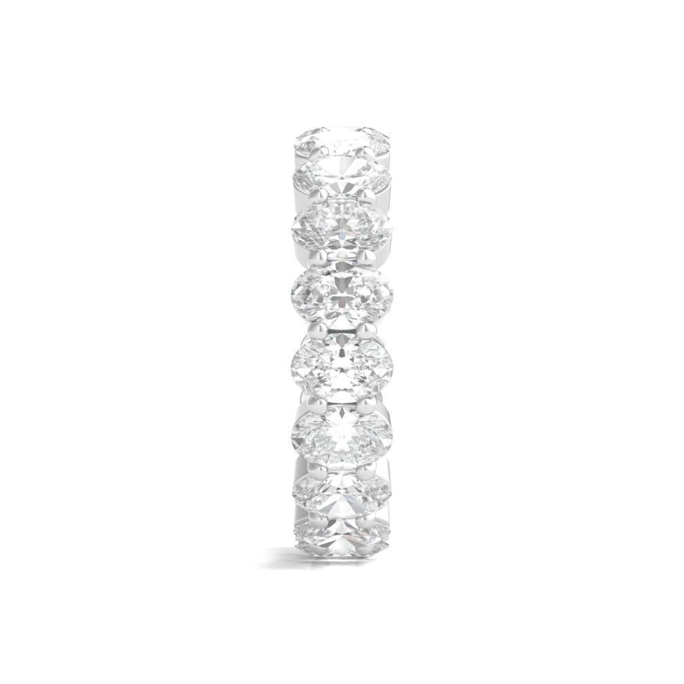 Lab Grown Oval Diamond Eternity Band in 14K White Gold (5 ct. tw.) – Image 3 of 3