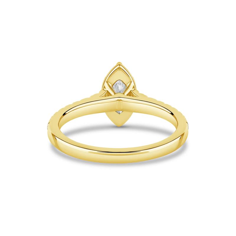 Marquise-Cut Diamond Engagement Ring in 14K Yellow Gold &#40;3/4 ct. tw.&#41; – Image 4 of 4