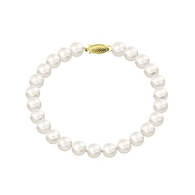 14KY 6-6.5MM WHITE FWCP BRACELET 7.25 INCHES