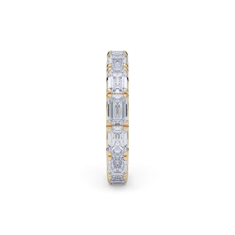 Emerald-Cut Diamond Eternity Band in 14K Yellow Gold (3 7/8 ct. tw.) – Image 3 of 4