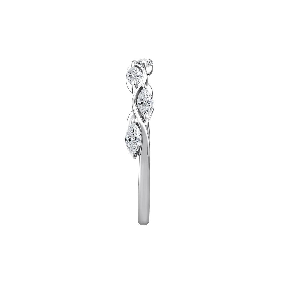 Lab Grown Diamond Marquise Stack Band in 10K White Gold (1/2 ct. tw.) – Image 3 of 3