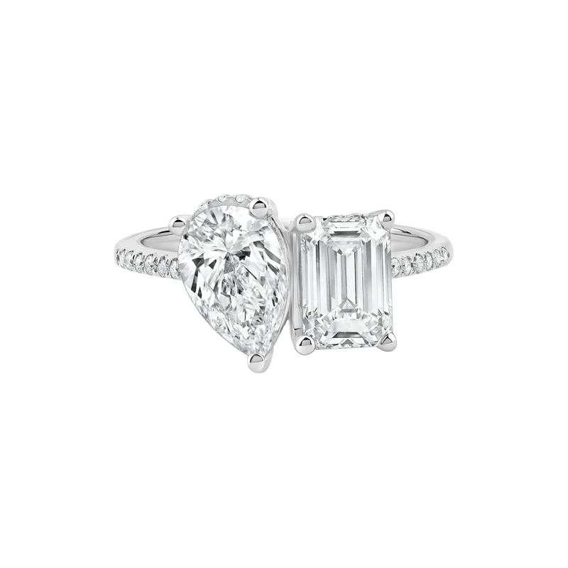 Gianna Lab Grown Diamond Toi et Moi Engagement Ring in 14K White Gold &#40;3 1/4 ct. tw.&#41; – Image 1 of 5