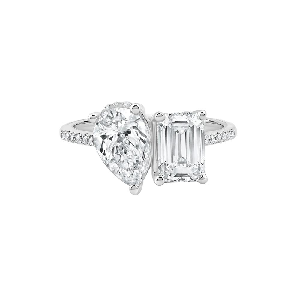 Gianna Lab Grown Diamond Toi et Moi Engagement Ring in 14K White Gold (3 1/4 ct. tw.) – Image 1 of 5