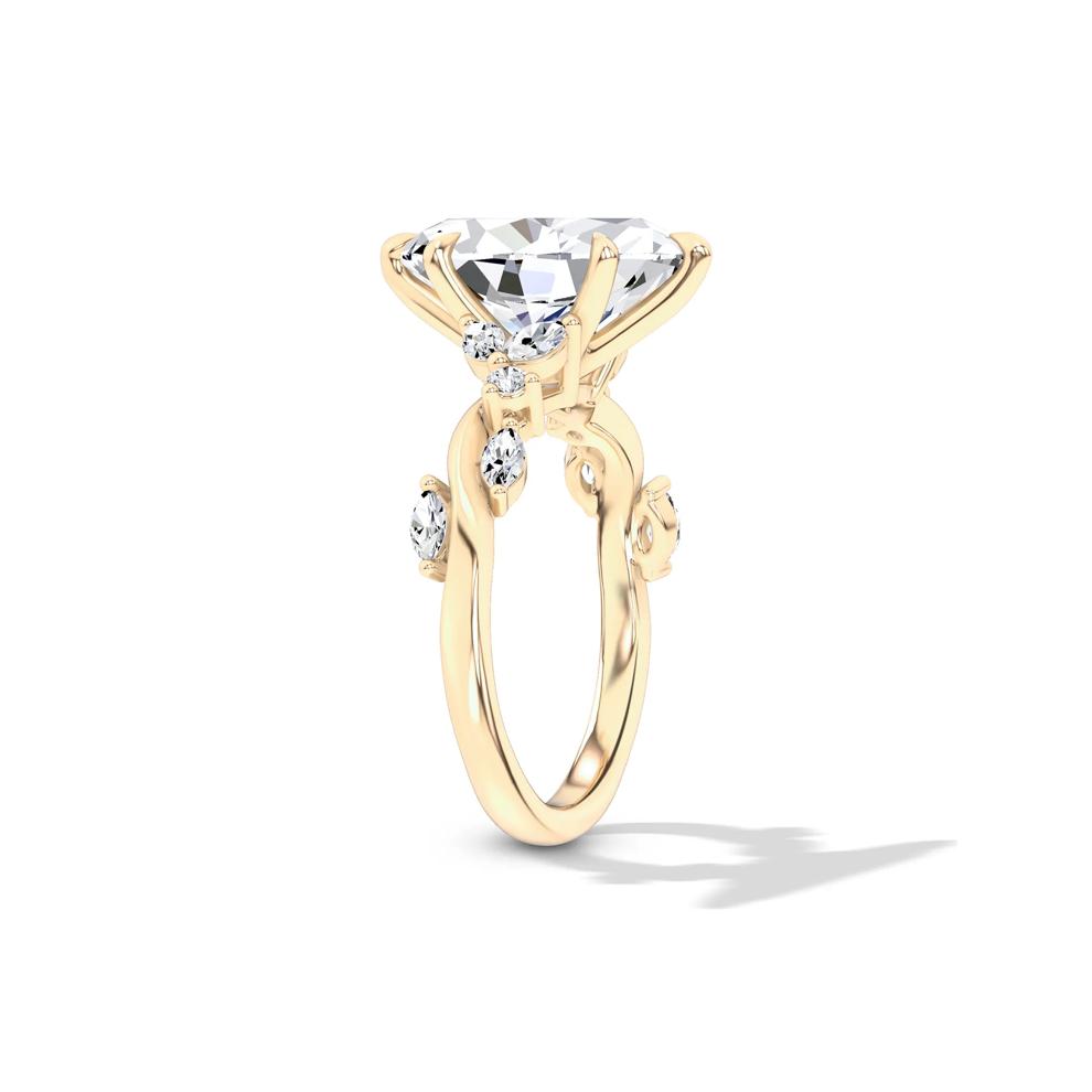 Lab Grown Diamond Marquise Center Nature-Inspired Engagement Ring in 14K Yellow Gold (2 1/4 ct. tw.) – Image 3 of 4