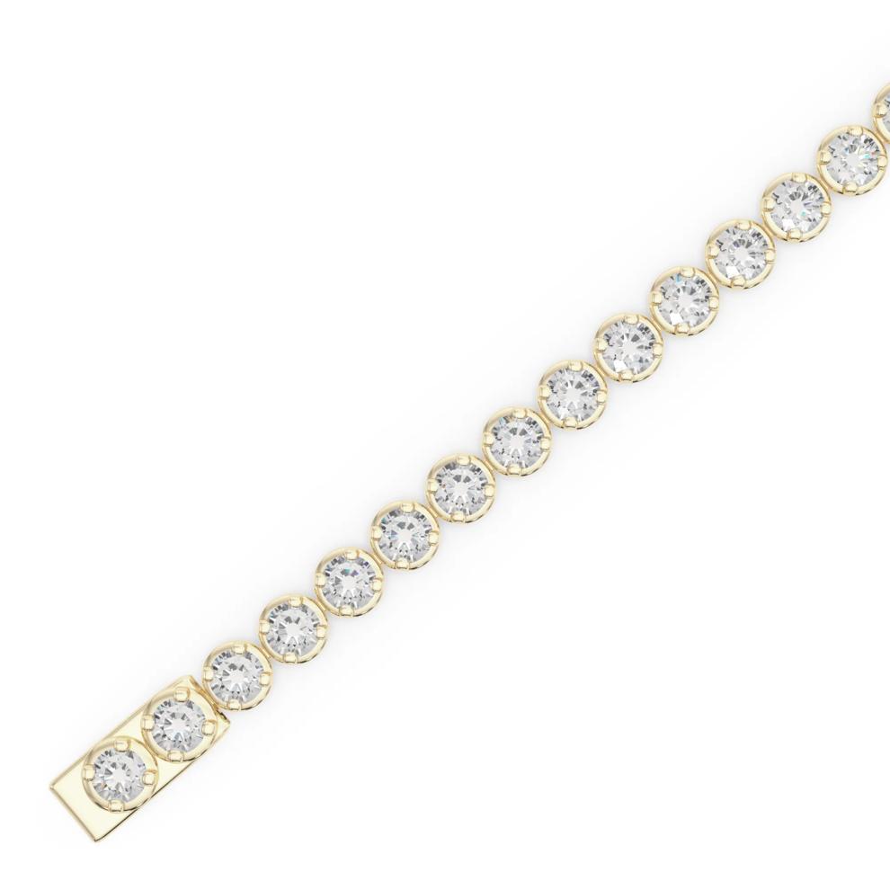 Lab Grown Diamond Tennis Bracelet in 14K Yellow Gold (7 1/2 ct. tw.) – Image 3 of 4