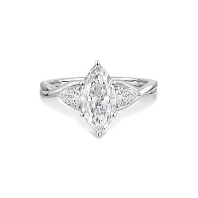 Lab Grown Diamond Marquise Engagement Ring in 14K White Gold (2 ct. tw.)