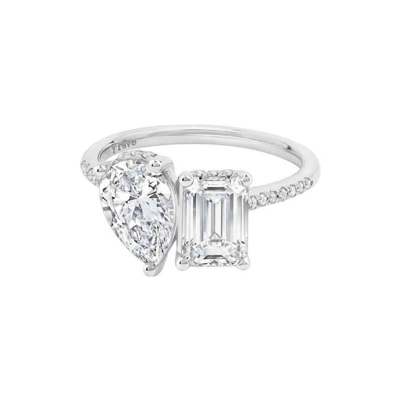 Gianna Lab Grown Diamond Toi et Moi Engagement Ring in 14K White Gold &#40;3 1/4 ct. tw.&#41; – Image 4 of 5