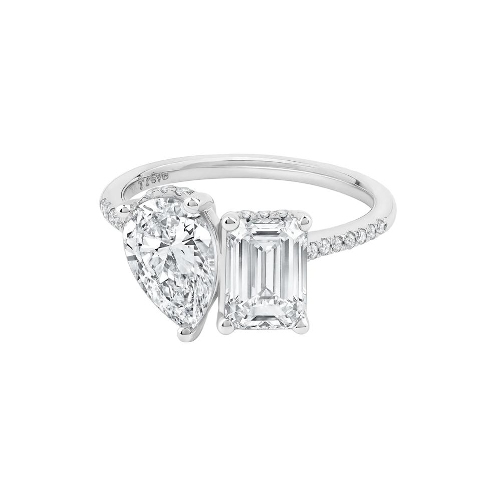 Gianna Lab Grown Diamond Toi et Moi Engagement Ring in 14K White Gold (3 1/4 ct. tw.) – Image 4 of 5