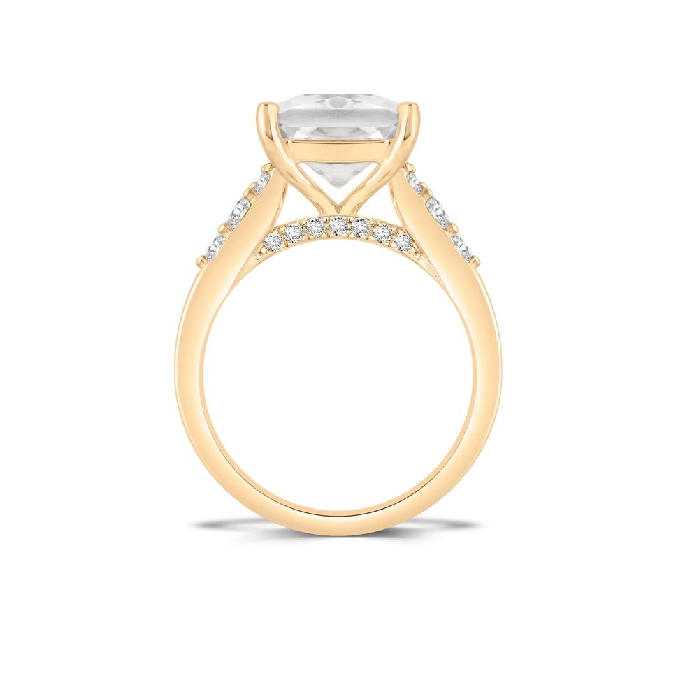 Lab Grown Diamond Radiant Center Engagement Ring in 14K Yellow Gold (7 1/2 ct. tw.) – Image 2 of 4