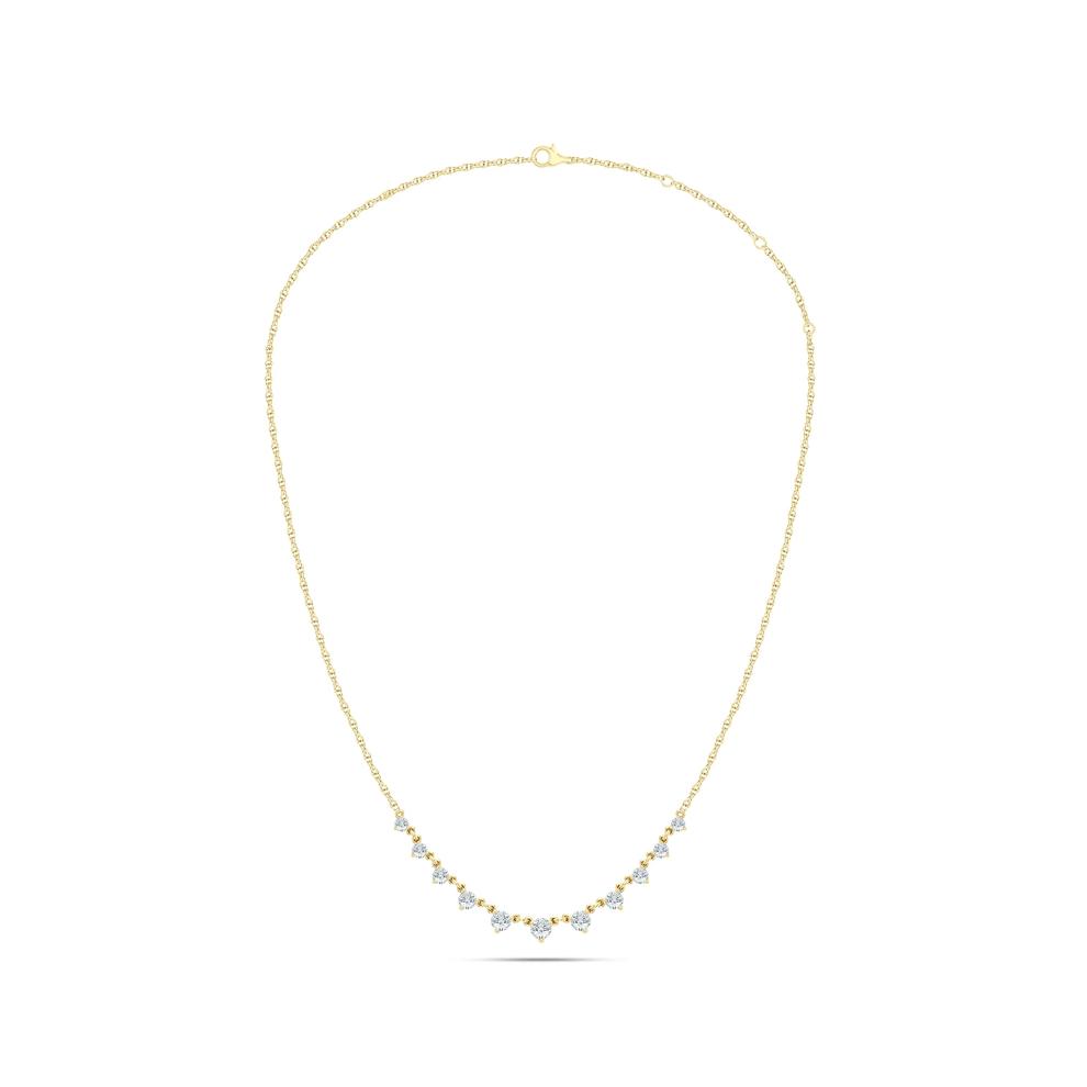 Lab Grown Diamond Frontal Necklace in 10K Yellow Gold (1 ct. tw.) – Image 3 of 4