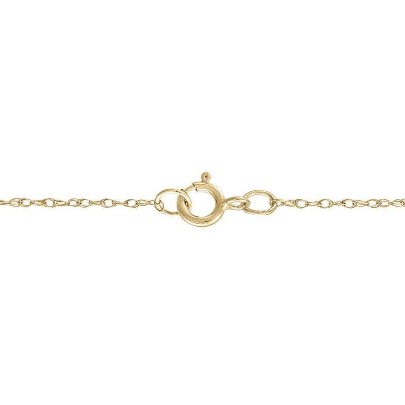 Amethyst and Diamond Halo Pendant in 10K Yellow Gold &#40;1/10 ct. tw.&#41; – Image 3 of 3