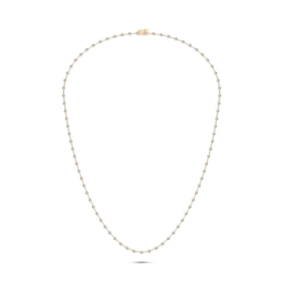 Lab Grown Diamond Sticks &amp; Stones Necklace in 14K Yellow Gold (3 1/2 ct. tw.) – Image 3 of 4