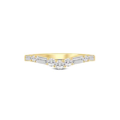 Lab Grown Diamond Contour Band in 14K Yellow Gold (1/3 ct. tw.)