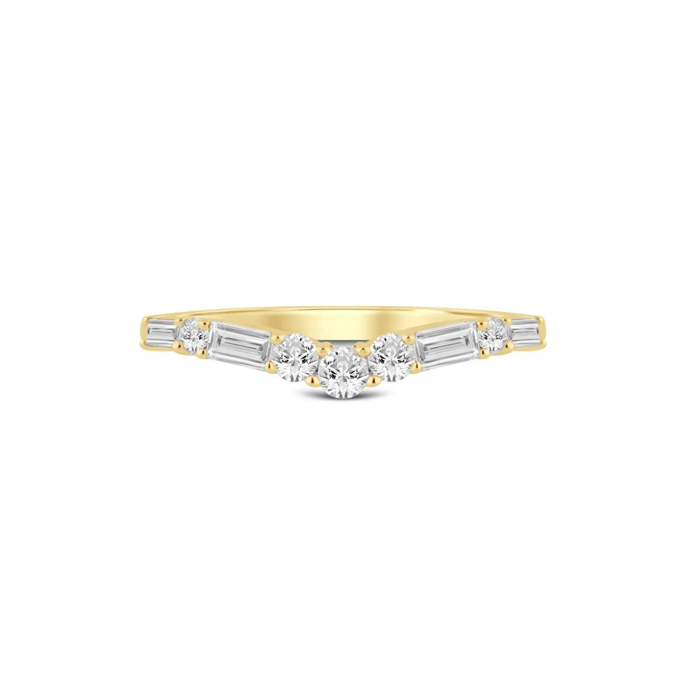 Lab Grown Diamond Contour Band in 14K Yellow Gold (1/3 ct. tw.) – Image 1 of 3