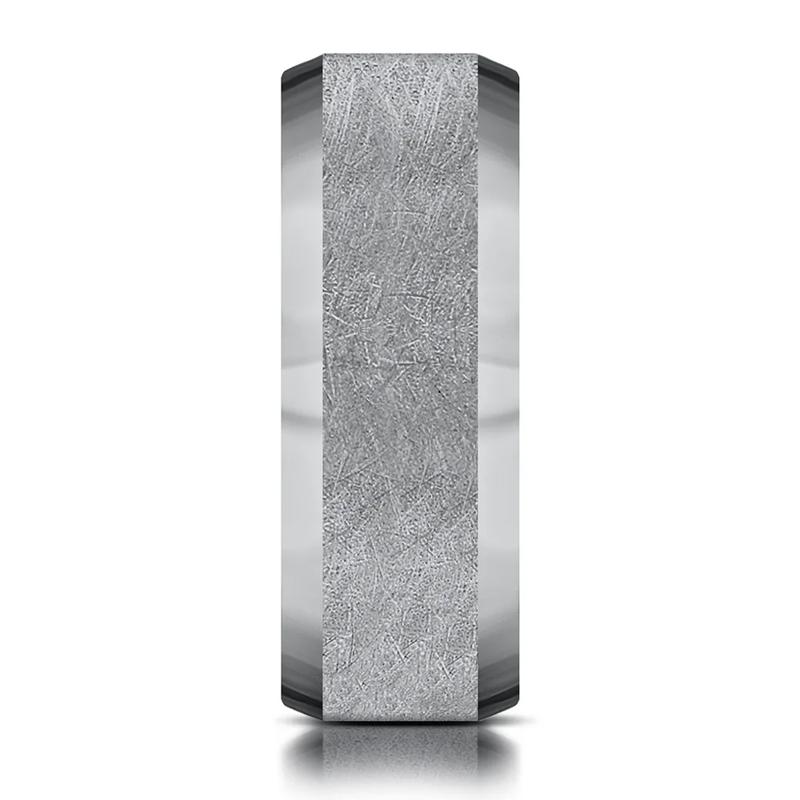 Men&#39;s Swirl Finish Band in Tantalum, 8MM – Image 3 of 3