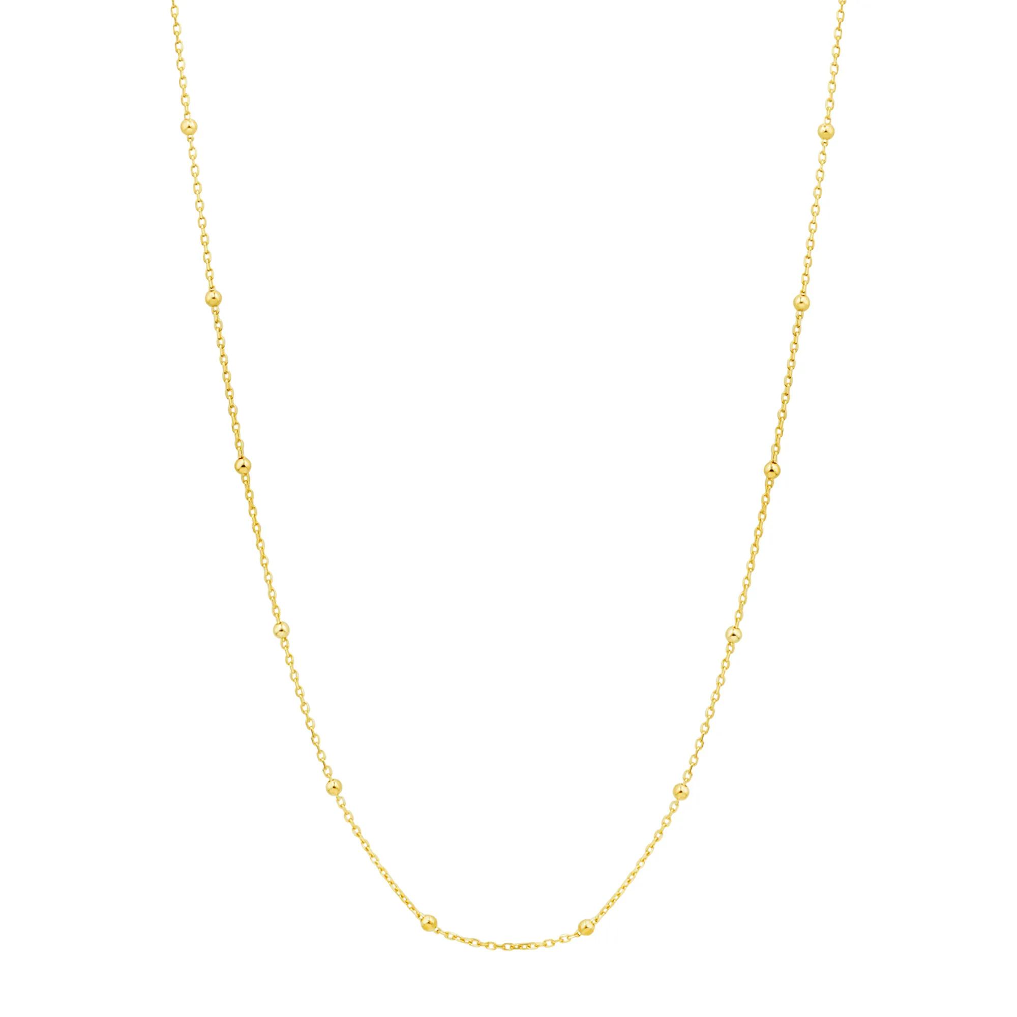 Beaded Station Necklace | 14K Yellow Gold | Size 17" | Helzberg Diamonds