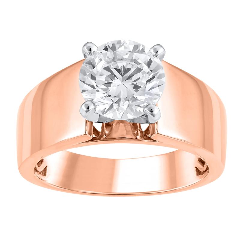 Wide Cathedral Semi-Mount Engagement Ring in 14K Gold, 7.8MM (Setting Only) – Image 1 of 6
