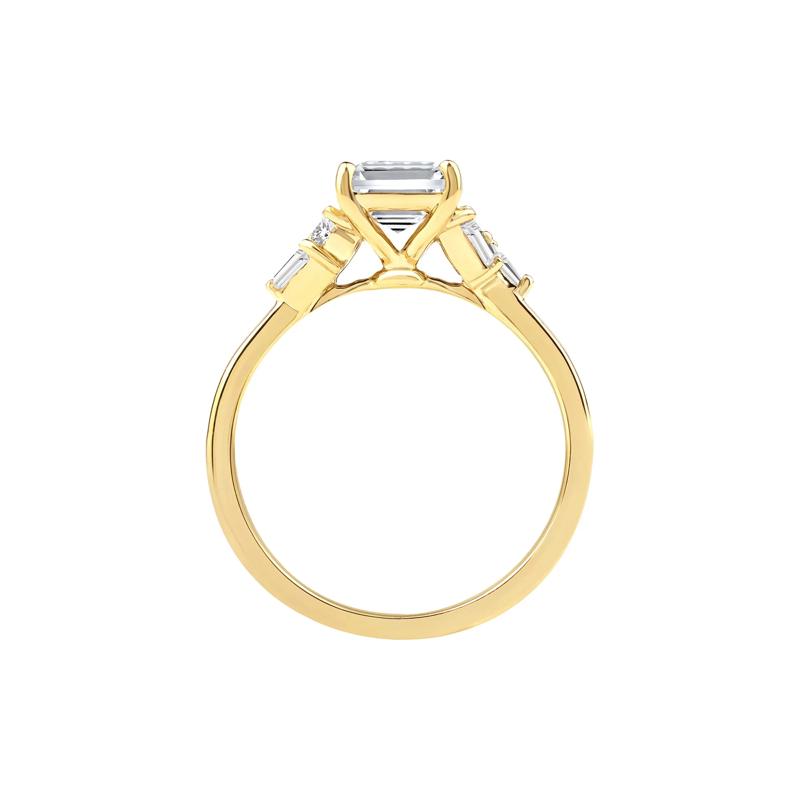 Lyla Lab Grown Diamond Emerald-Cut Engagement Ring in 14K Yellow Gold (2 1/4 ct. tw.) – Image 2 of 5