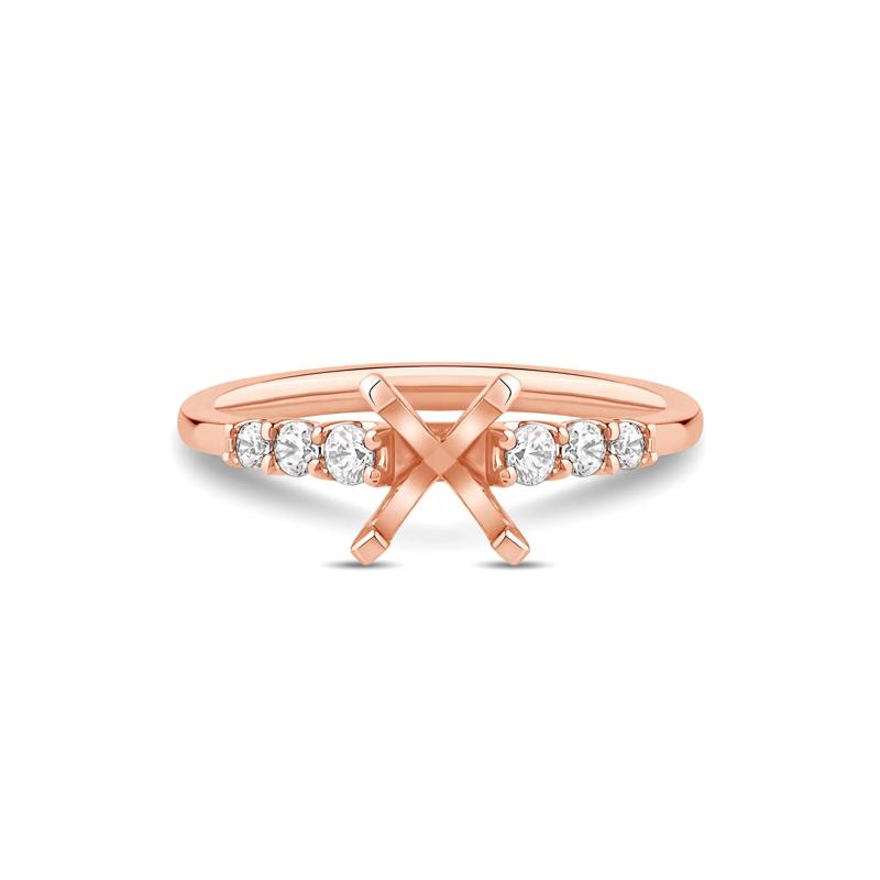 Diamond Semi-Mount in 14K Rose Gold &#40;1/4 ct. tw.&#41; – Image 1 of 5