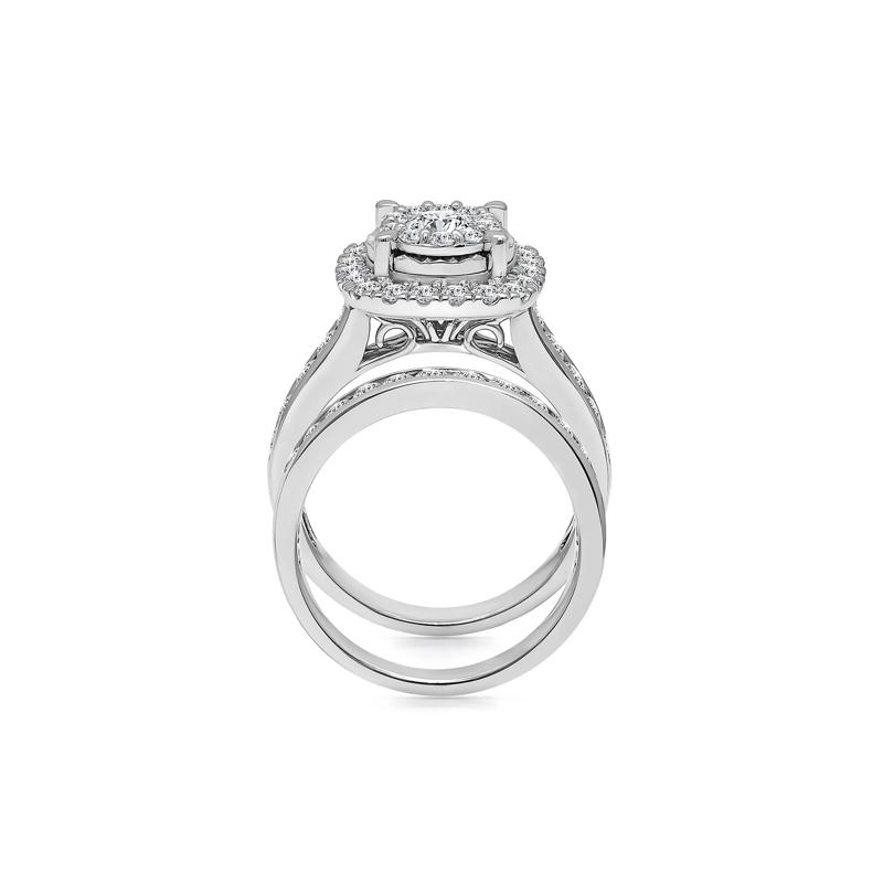 Lab Grown Diamond Composite Center Engagement Set in 10K White Gold &#40;2 ct. tw.&#41; – Image 2 of 3