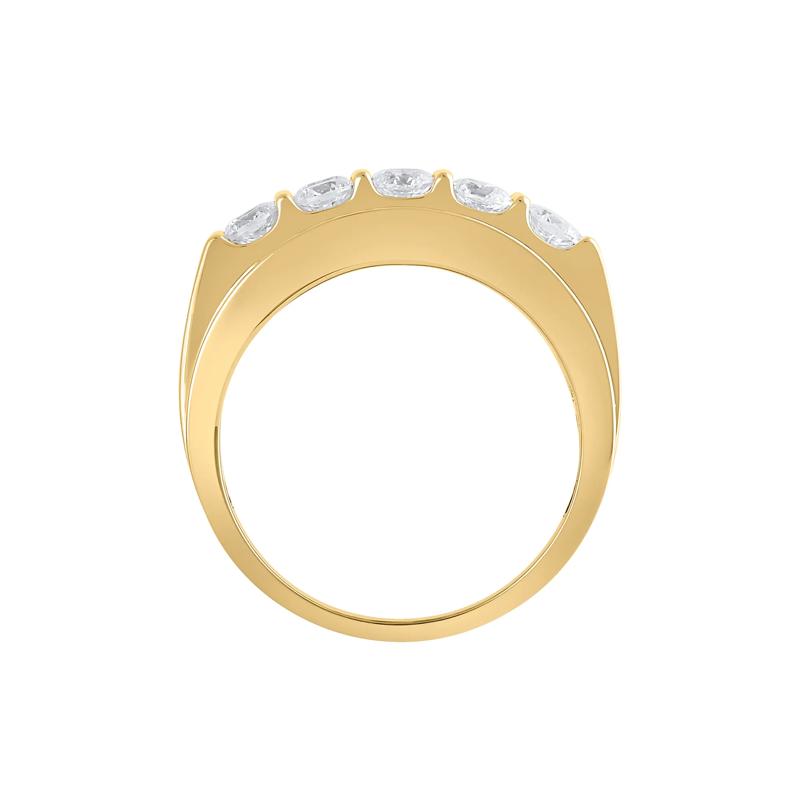 Men&#39;s Lab Grown Diamond Ring in 10K Yellow Gold &#40;3 ct. tw.&#41; – Image 2 of 3
