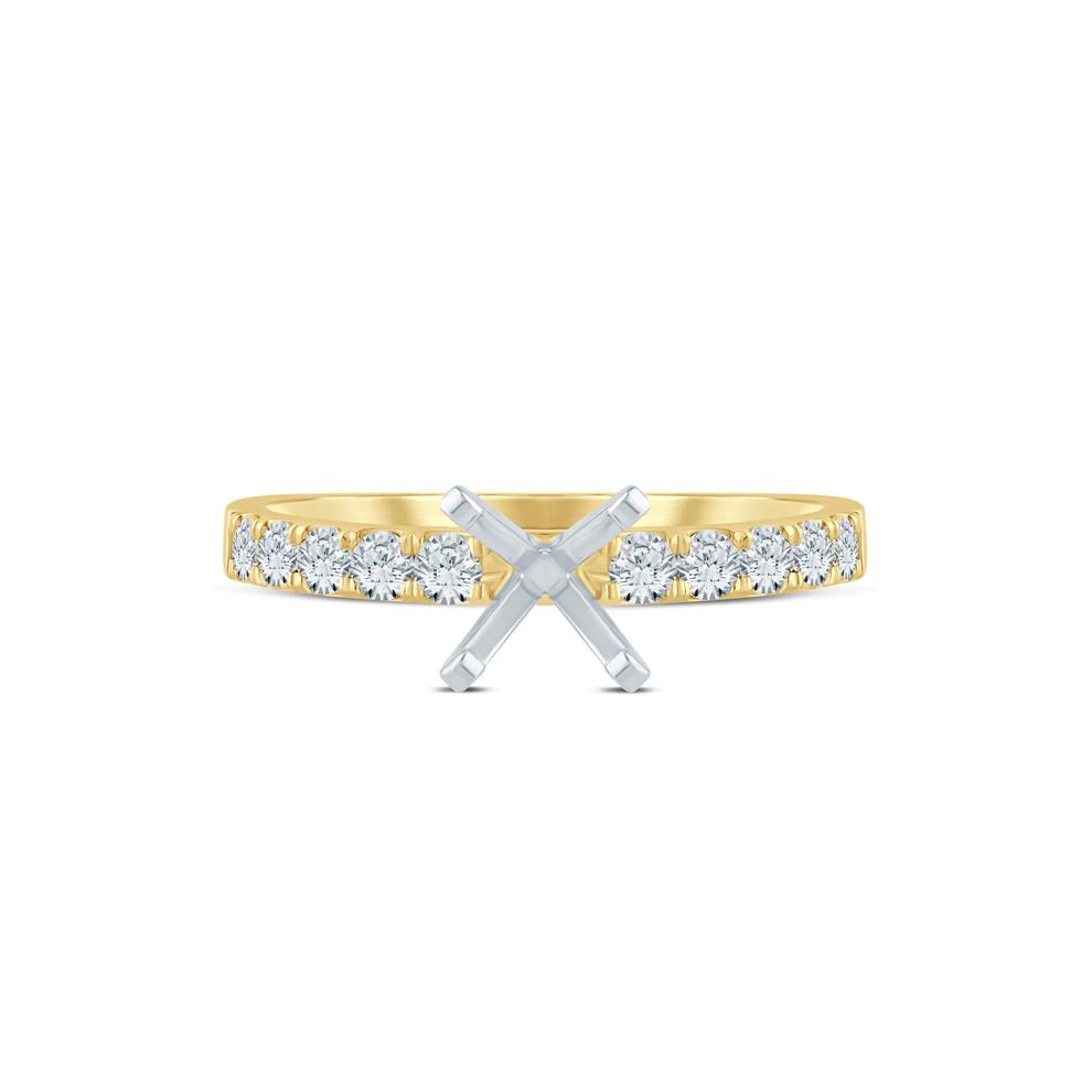 Diamond Semi-Mount Engagement Ring in 14K White and Yellow Gold (1/2 ct. tw.) (Setting Only) – Image 2 of 6
