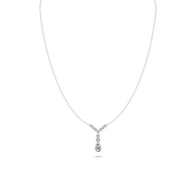 Lab Grown Diamond Pear-Shaped Drop Pendant Necklace in 10K White Gold (1 5/8 ct. tw.)