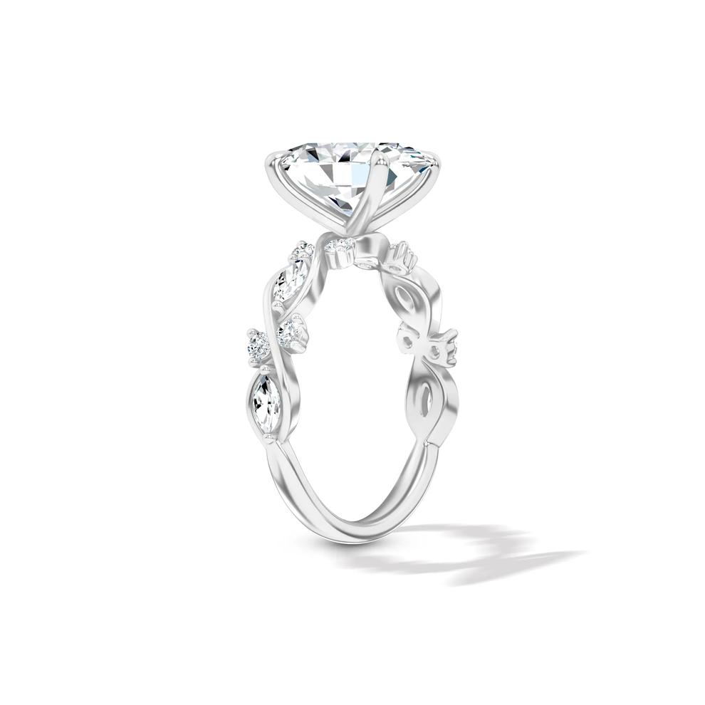 Lab Grown Diamond Oval Engagement Ring in 14K White Gold (3 3/8 ct. tw.) – Image 3 of 4