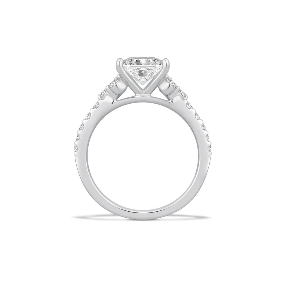 Lab Grown Diamond Princess-Cut Center Engagement Ring in 14K White Gold (2 ct. tw.) – Image 2 of 4